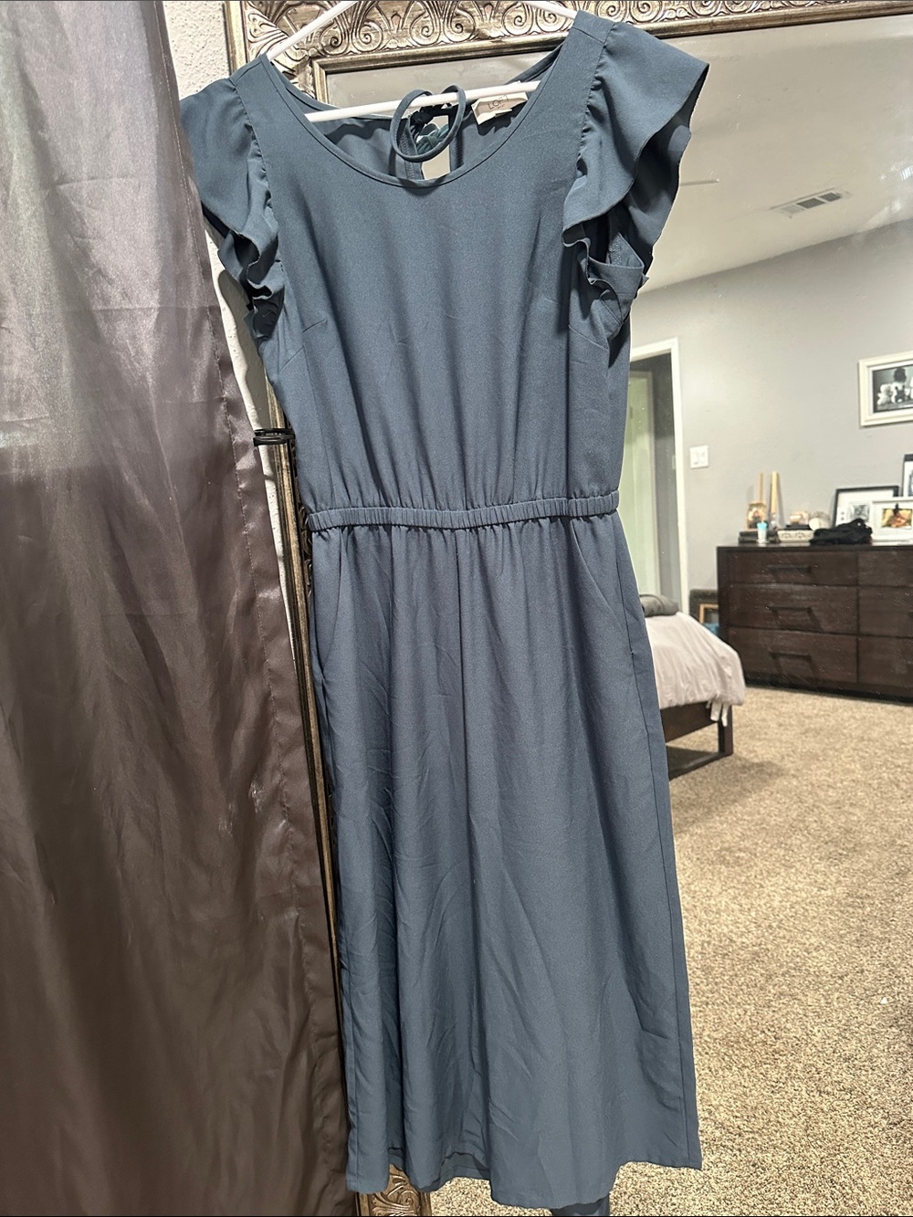 Loft Blue Ruffle Sleeve romper